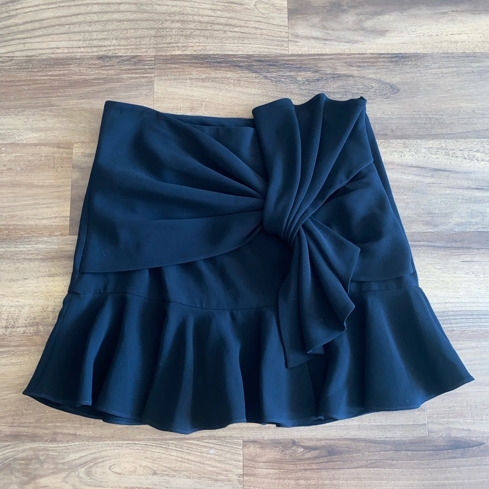 Cinq a Sept Black Mara Skirt Bubble Mini Ruffle Skirt NWT